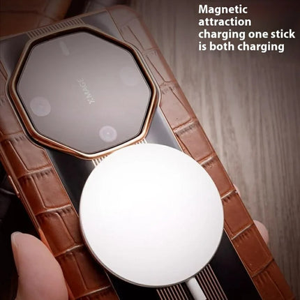 QIALINO For Huawei Mate 60 RS Ultimate Case Compatible with MagSafe Genuine Cow Leather TPU Phone Back Cover Business Style