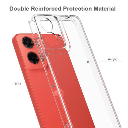 For Motorola Moto G35 5G Clear Phone Case TPU+Acrylic Shockproof Phone Back Cover