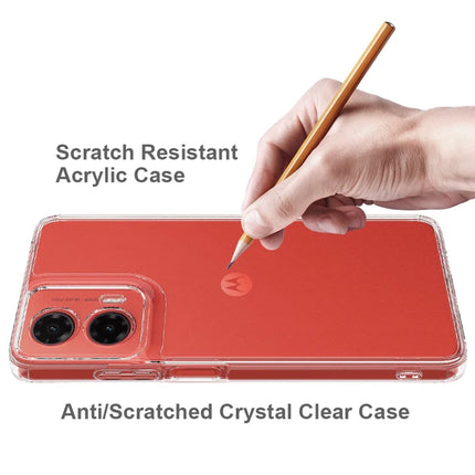 For Motorola Moto G35 5G Clear Phone Case TPU+Acrylic Shockproof Phone Back Cover