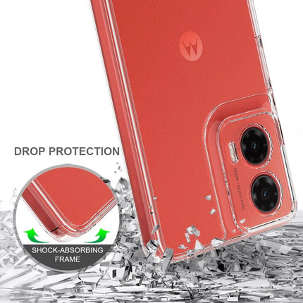 For Motorola Moto G35 5G Clear Phone Case TPU+Acrylic Shockproof Phone Back Cover