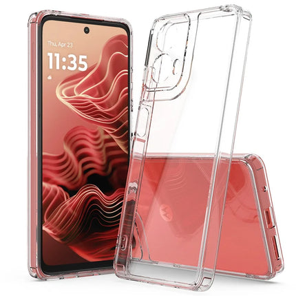 For Motorola Moto G35 5G Clear Phone Case TPU+Acrylic Shockproof Phone Back Cover