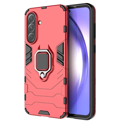 For Samsung Galaxy A36 5G Case PC+TPU Protective Phone Cover with Ring Kickstand - Red