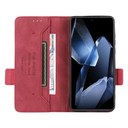 For OnePlus 13 Case Leather Wallet Flip Phone Cover with Hardware Decor