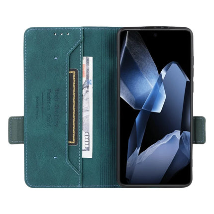 For OnePlus 13 Case Leather Wallet Flip Phone Cover with Hardware Decor