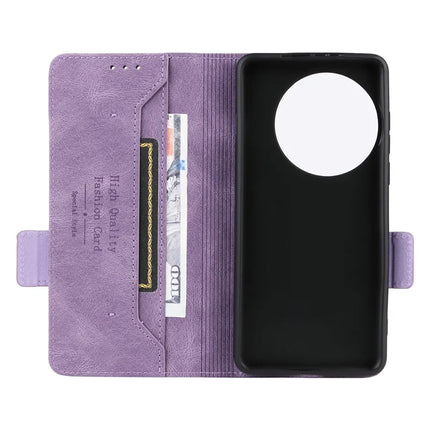For OnePlus 13 Case Leather Wallet Flip Phone Cover with Hardware Decor