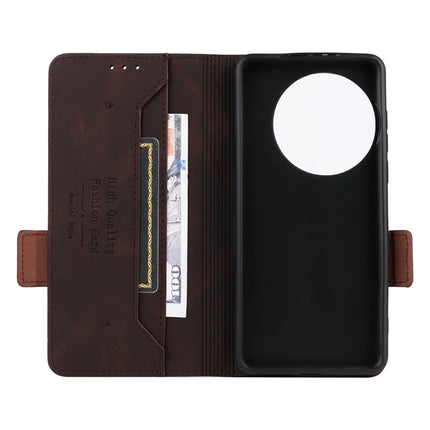 For OnePlus 13 Case Leather Wallet Flip Phone Cover with Hardware Decor