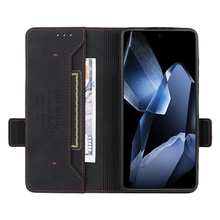 For OnePlus 13 Case Leather Wallet Flip Phone Cover with Hardware Decor