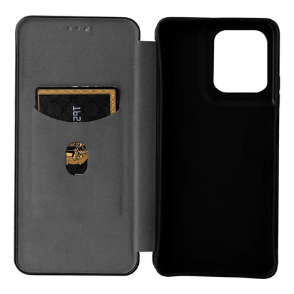 For Motorola Moto G75 5G Case Carbon Fiber Texture Drop-Proof PU Leather Phone Cover