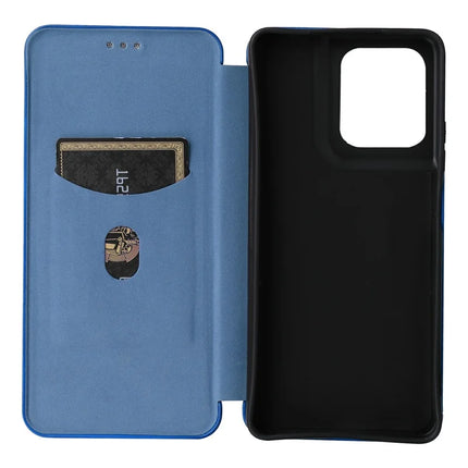 For Motorola Moto G75 5G Case Carbon Fiber Texture Drop-Proof PU Leather Phone Cover