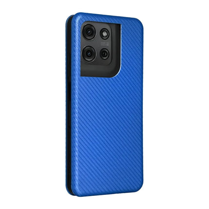 For Motorola Moto G75 5G Case Carbon Fiber Texture Drop-Proof PU Leather Phone Cover