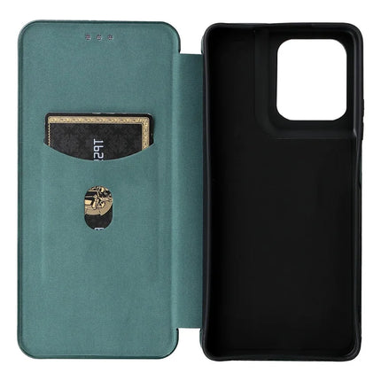 For Motorola Moto G75 5G Case Carbon Fiber Texture Drop-Proof PU Leather Phone Cover