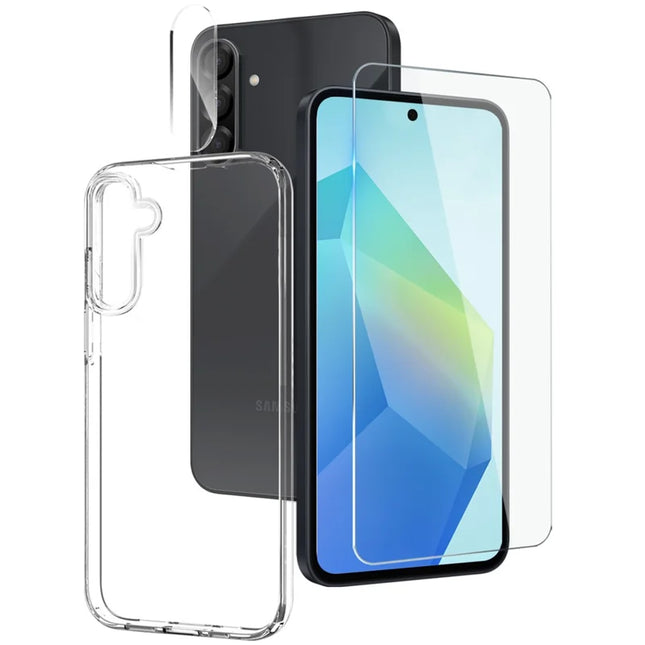 NORTHJO For Samsung Galaxy A56 5G  /  A36 5G TPU Phone Case Set with Front Screen Protector+Lens Film