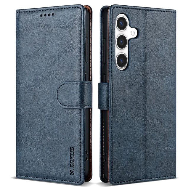 N.BEKUS CSJ-001 For Samsung Galaxy A26 5G Stand Case PU Leather Wallet Phone Cover - Blue