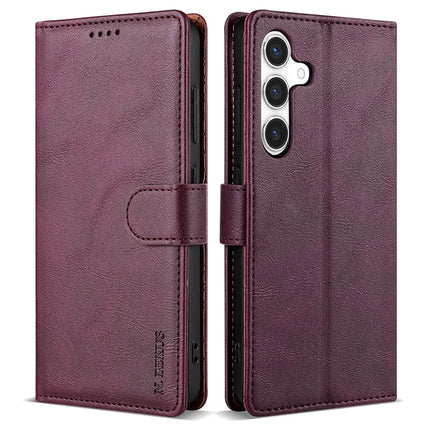 N.BEKUS CSJ-001 For Samsung Galaxy A26 5G Stand Case PU Leather Wallet Phone Cover - Wine Red