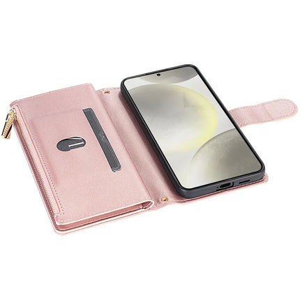 For Samsung Galaxy A16 5G  /  4G Case Rhombus Stitching Leather Wallet Phone Cover with Long  /  Short Strap