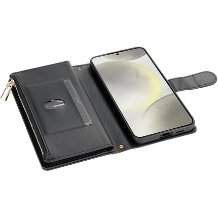 For Samsung Galaxy A26 5G Case Rhombus Stitching Leather Wallet Phone Cover with Long  /  Short Strap