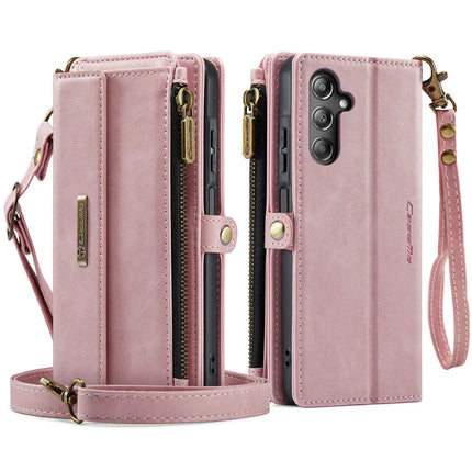 For Samsung Galaxy A16 5G Case CASEME C39 RFID Blocking Zipper Wallet Stand Leather Cover with Strap