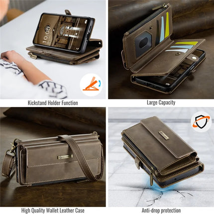 For Samsung Galaxy A16 5G Case CASEME C39 RFID Blocking Zipper Wallet Stand Leather Cover with Strap