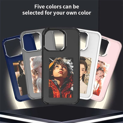 For iPhone 15 Pro Max Smart E-Ink Phone Case 4 Color HD 3.97 inch Display NFC DIY Customized Screen