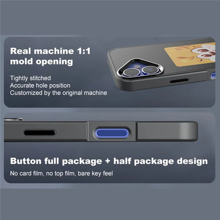 For iPhone 16 Plus Smart E-Ink Phone Case 4 Color HD 3.97 inch Display NFC DIY Customized Screen