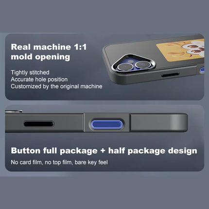 For iPhone 16 Plus Smart E-Ink Phone Case 4 Color HD 3.97 inch Display NFC DIY Customized Screen