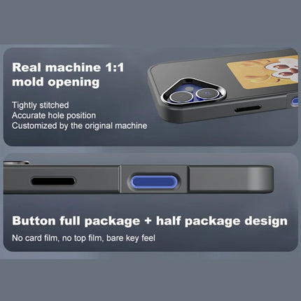 For iPhone 16 Plus Smart E-Ink Phone Case 4 Color HD 3.97 inch Display NFC DIY Customized Screen