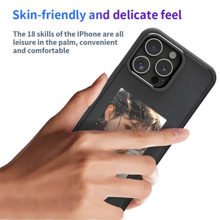 For iPhone 16 Pro Max Smart E-Ink Phone Case 4 Color HD 3.97 inch Display NFC DIY Customized Screen