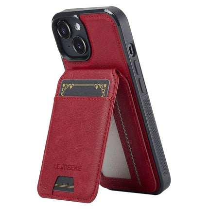 LC.IMEEKE L3 For iPhone 14 Magnetic Case Detachable Card Holder Leather+TPU Mobile Cover