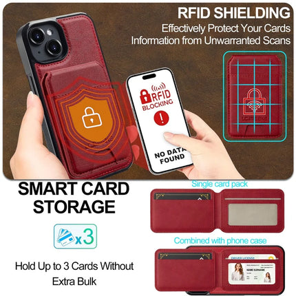 LC.IMEEKE L3 For iPhone 14 Magnetic Case Detachable Card Holder Leather+TPU Mobile Cover