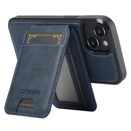 LC.IMEEKE L3 For iPhone 14 Magnetic Case Detachable Card Holder Leather+TPU Mobile Cover
