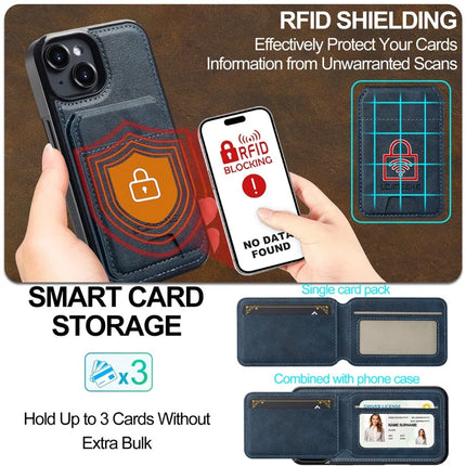 LC.IMEEKE L3 For iPhone 14 Magnetic Case Detachable Card Holder Leather+TPU Mobile Cover