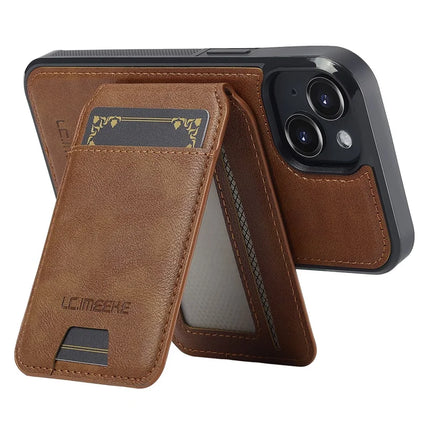 LC.IMEEKE L3 For iPhone 14 Magnetic Case Detachable Card Holder Leather+TPU Mobile Cover
