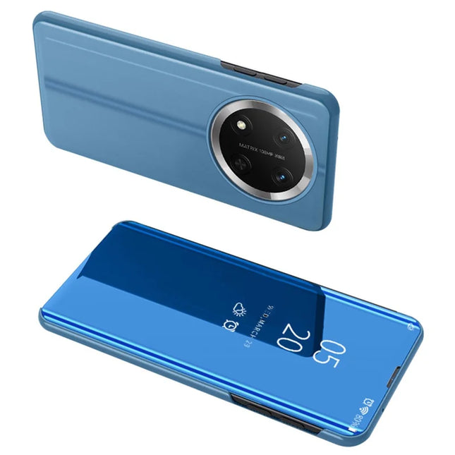For Honor Magic7 Lite 5G / X9c 5G / X60 Pro 5G Case View Window Stand Leather Flip Phone Cover - Blue