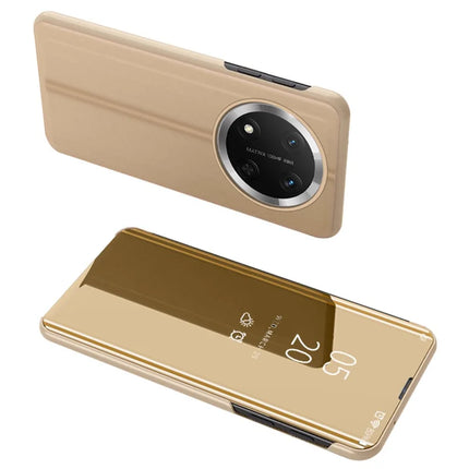 For Honor Magic7 Lite 5G / X9c 5G / X60 Pro 5G Case View Window Stand Leather Flip Phone Cover - Gold
