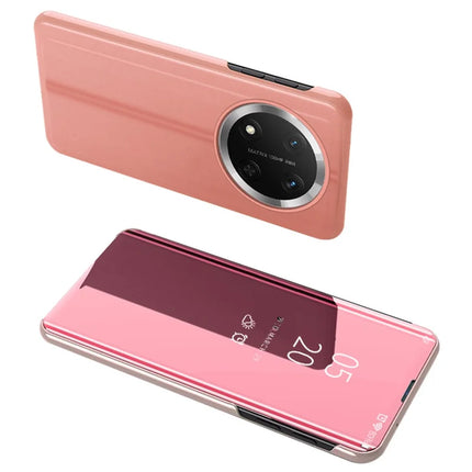 For Honor Magic7 Lite 5G / X9c 5G / X60 Pro 5G Case View Window Stand Leather Flip Phone Cover - Rose Gold