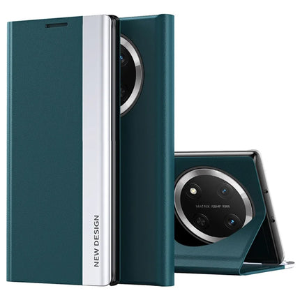 For Honor Magic7 Lite 5G / X9c 5G / X60 Pro 5G Case Anti-Drop Leather Phone Cover with Stand - Green