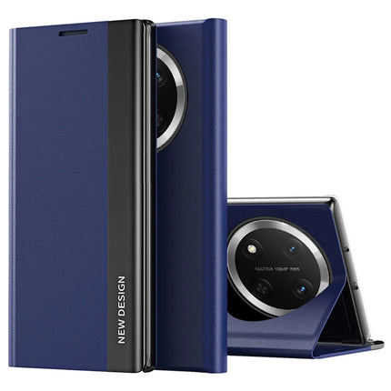 For Honor Magic7 Lite 5G / X9c 5G / X60 Pro 5G Case Anti-Drop Leather Phone Cover with Stand - Sapphire