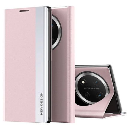 For Honor Magic7 Lite 5G / X9c 5G / X60 Pro 5G Case Anti-Drop Leather Phone Cover with Stand - Pink