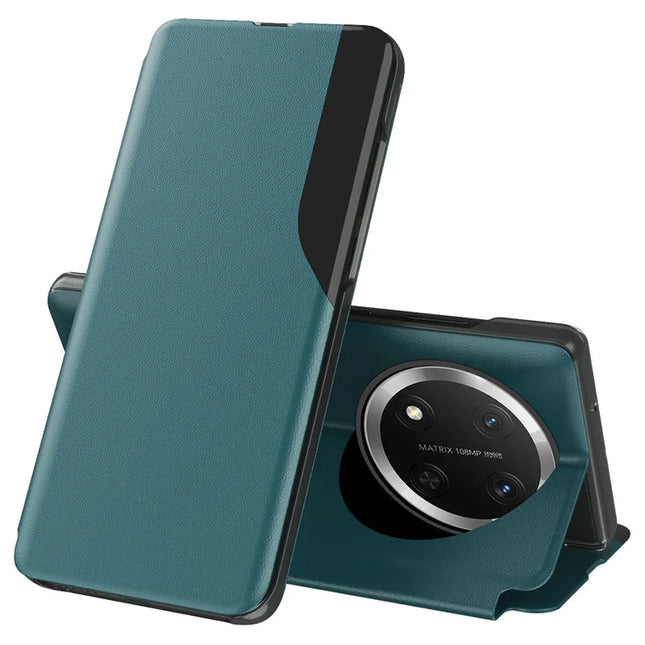 For Honor Magic7 Lite 5G / X9c 5G / X60 Pro 5G Case Stand Full Protection Leather Phone Cover - Green