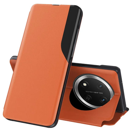 For Honor Magic7 Lite 5G / X9c 5G / X60 Pro 5G Case Stand Full Protection Leather Phone Cover - Orange