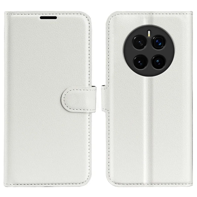 For Honor Magic7 5G Case Litchi Texture Shockproof Leather Wallet Phone Cover - White