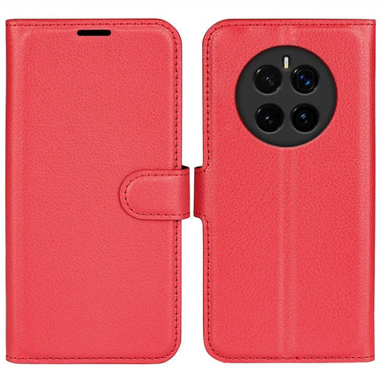 For Honor Magic7 5G Case Litchi Texture Shockproof Leather Wallet Phone Cover - Red