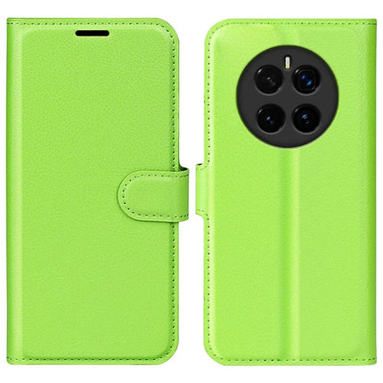 For Honor Magic7 5G Case Litchi Texture Shockproof Leather Wallet Phone Cover - Green