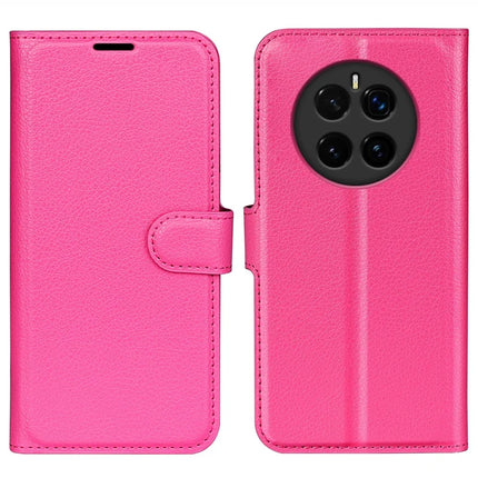 For Honor Magic7 5G Case Litchi Texture Shockproof Leather Wallet Phone Cover - Rose