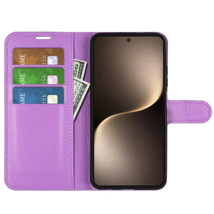 For Honor Magic7 5G Case Litchi Texture Shockproof Leather Wallet Phone Cover