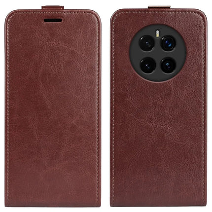 For Honor Magic7 5G Case with Card Slots Vertical Flip Leather Phone Cover - Brown