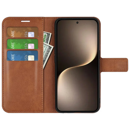 For Honor Magic7 5G Stand Case Anti-Scratch Calf Texture Leather Phone Cover
