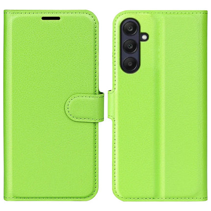 For Samsung Galaxy A26 5G Case Litchi Texture Shockproof Leather Wallet Phone Cover - Green