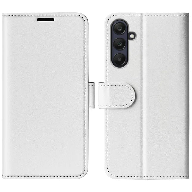 For Samsung Galaxy A26 5G Wallet Case Crazy Horse Texture Stand Leather Phone Cover - White
