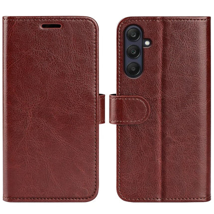 For Samsung Galaxy A26 5G Wallet Case Crazy Horse Texture Stand Leather Phone Cover - Brown